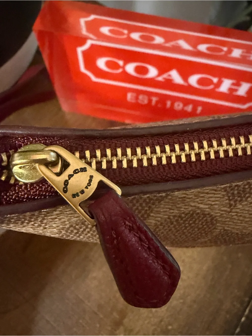 Coach Rexy Signature Glitter Wristlet (NWT)